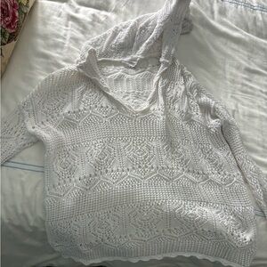 BCBGMaxAzria White V-Neck Sweater